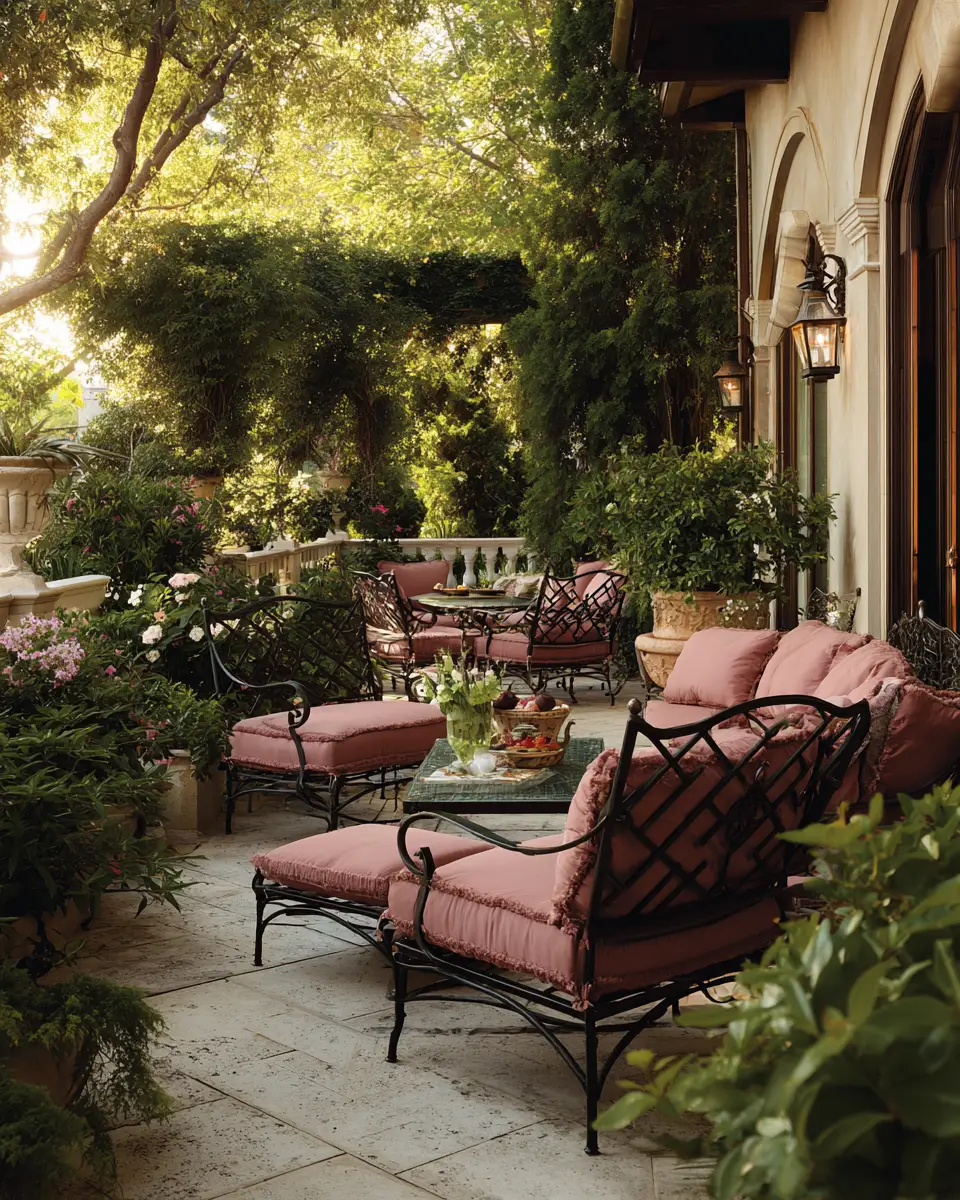Dusty Rose Classic Patio Decor Ideas