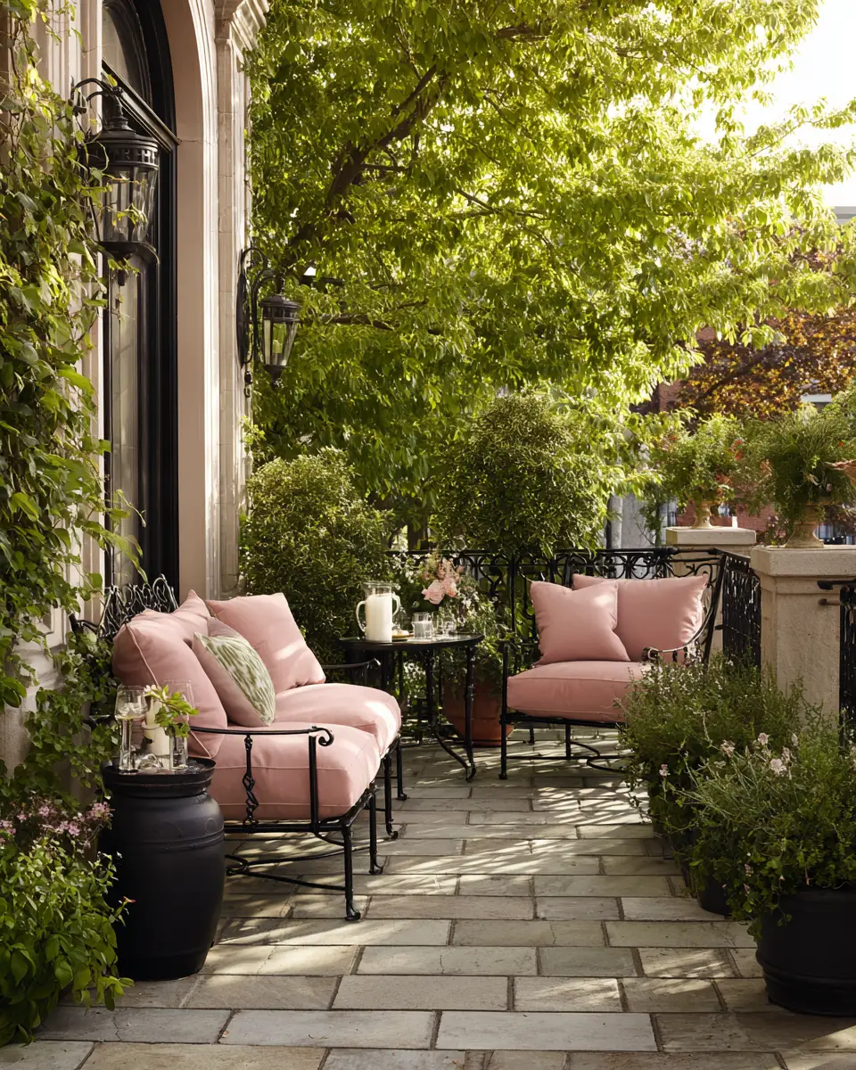 Dusty Rose Classic Patio Decor Ideas