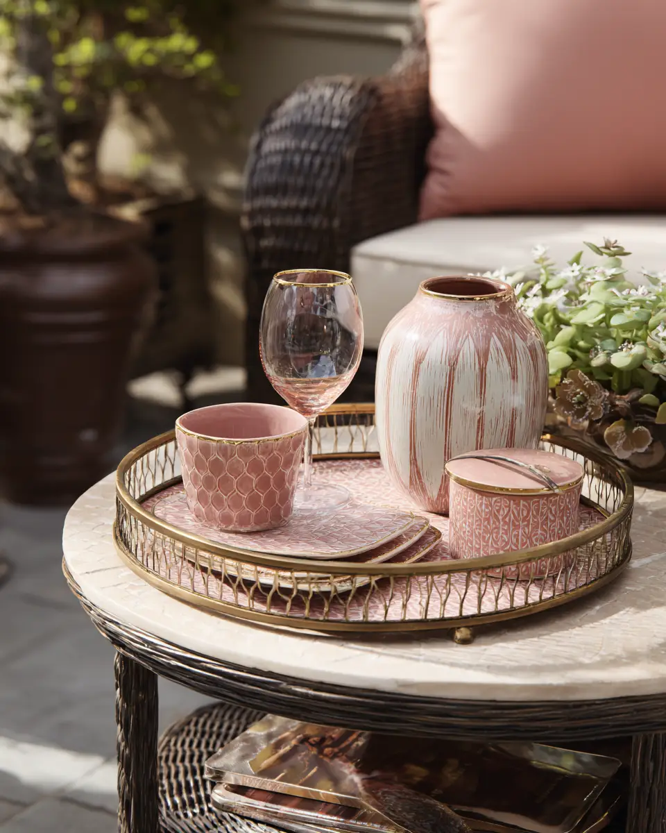 Dusty Rose Classic Patio Decor Ideas