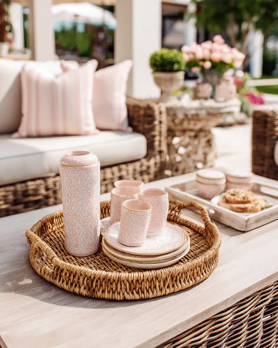 Dusty Rose Classic Patio Decor Ideas