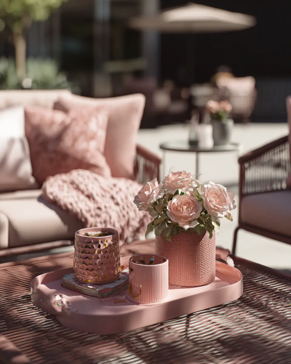 Dusty Rose Classic Patio Decor Ideas