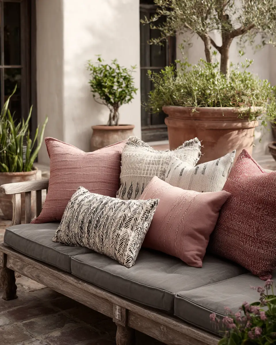 Dusty Rose Classic Patio Decor Ideas