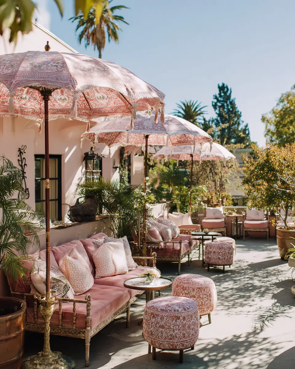 Dusty Rose Classic Patio Decor Ideas