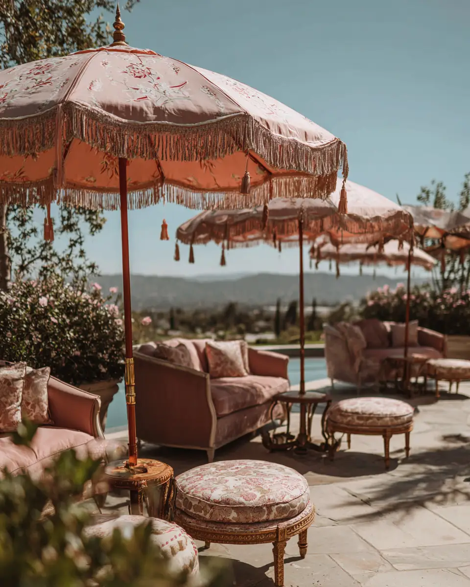 Dusty Rose Classic Patio Decor Ideas