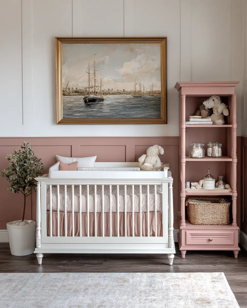 Dusty Rose Coastal Nursery Decor Ideas - Featured