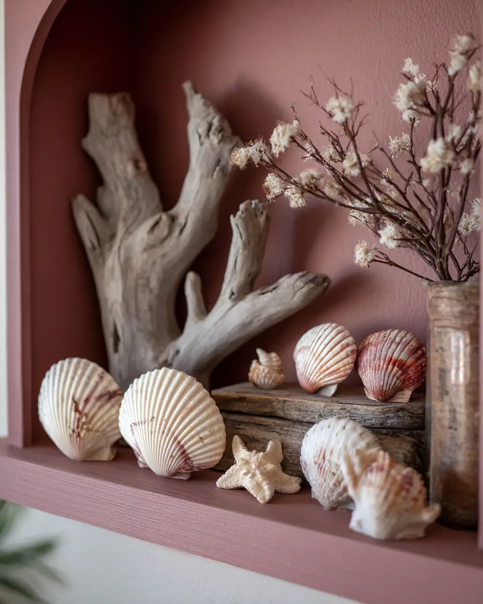 Dusty Rose Coastal Nursery Decor Ideas