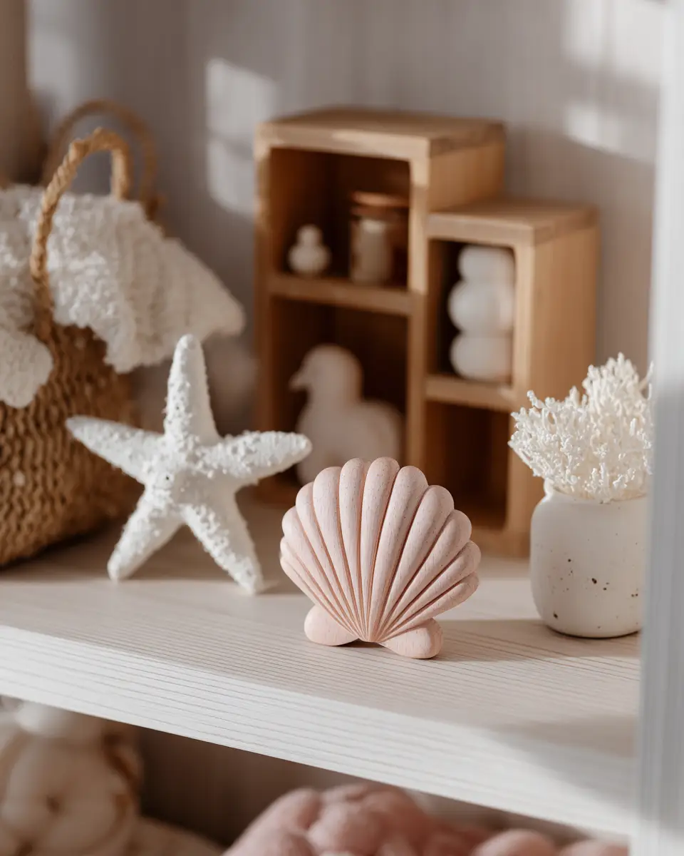 Dusty Rose Coastal Nursery Decor Ideas