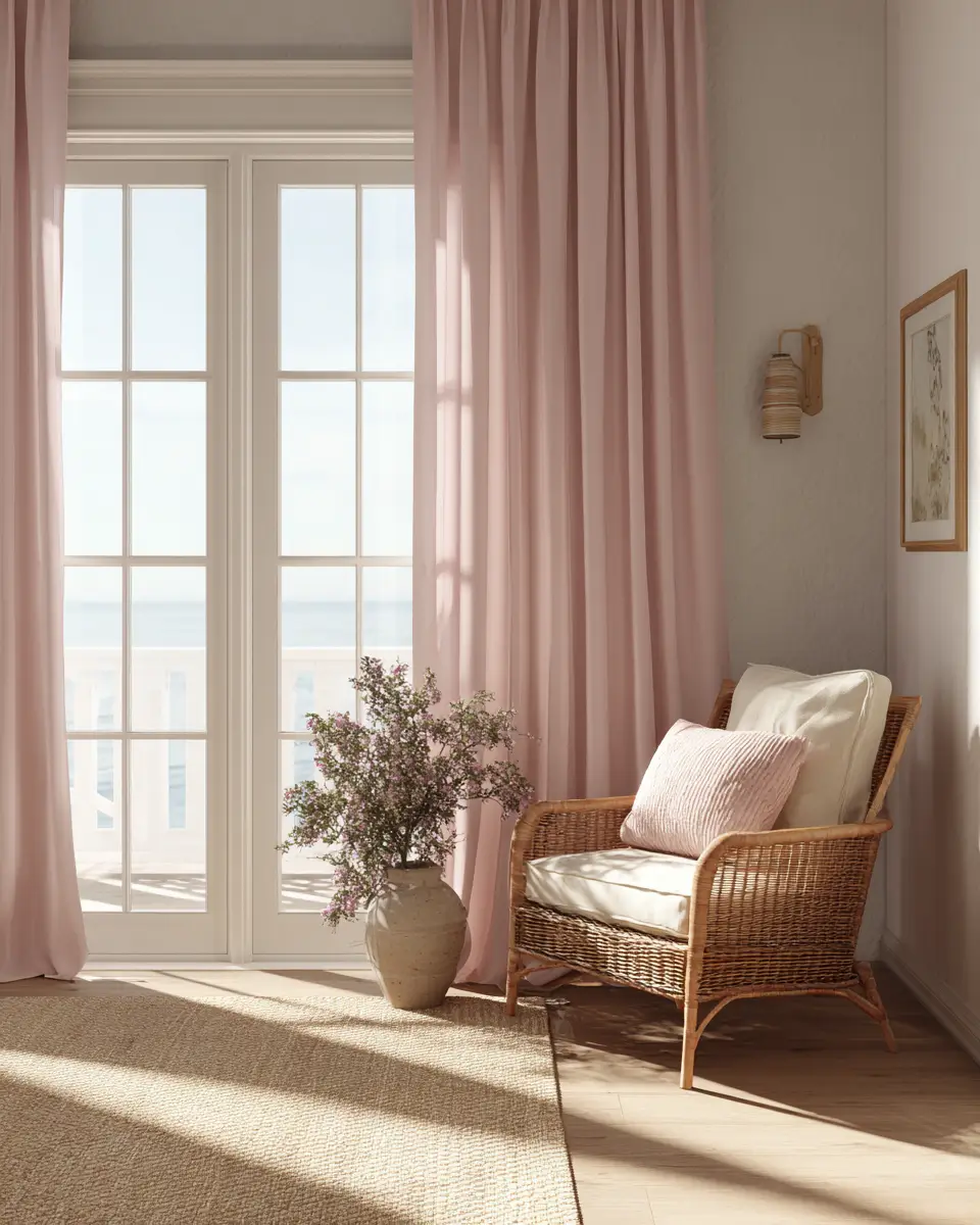 Dusty Rose Coastal Nursery Decor Ideas