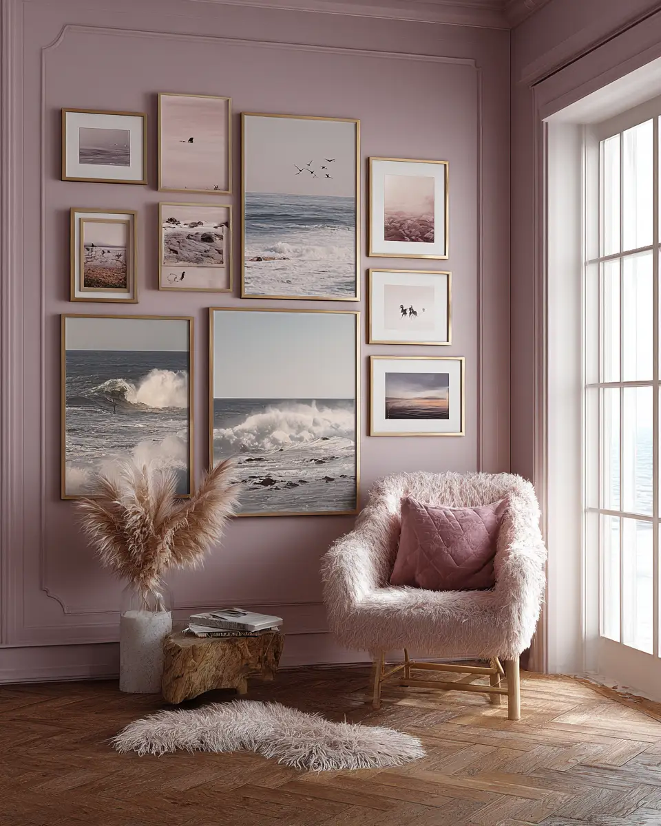 Dusty Rose Coastal Nursery Decor Ideas