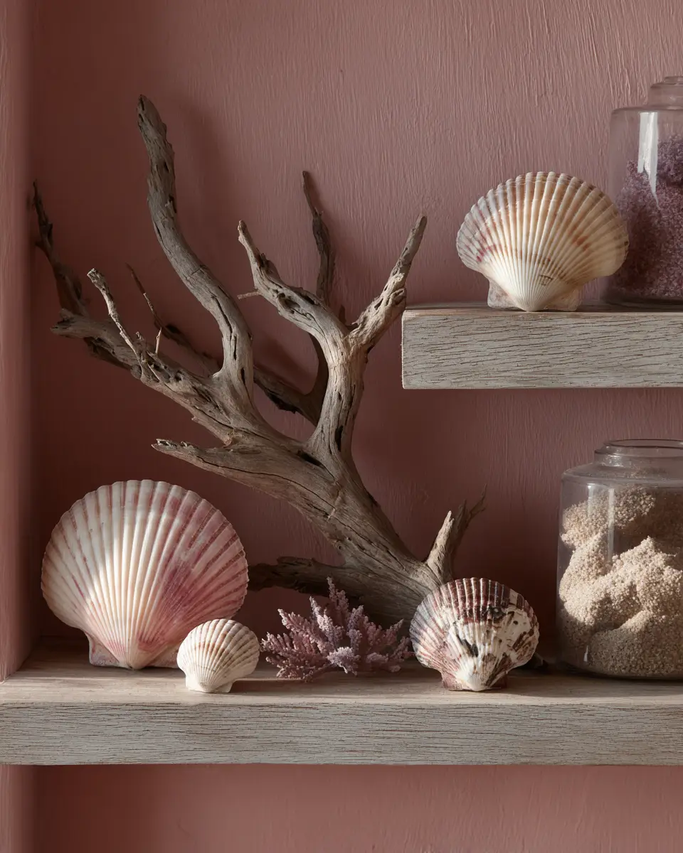 Dusty Rose Coastal Nursery Decor Ideas