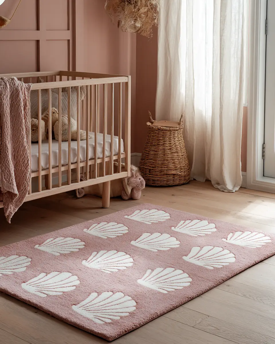 Dusty Rose Coastal Nursery Decor Ideas