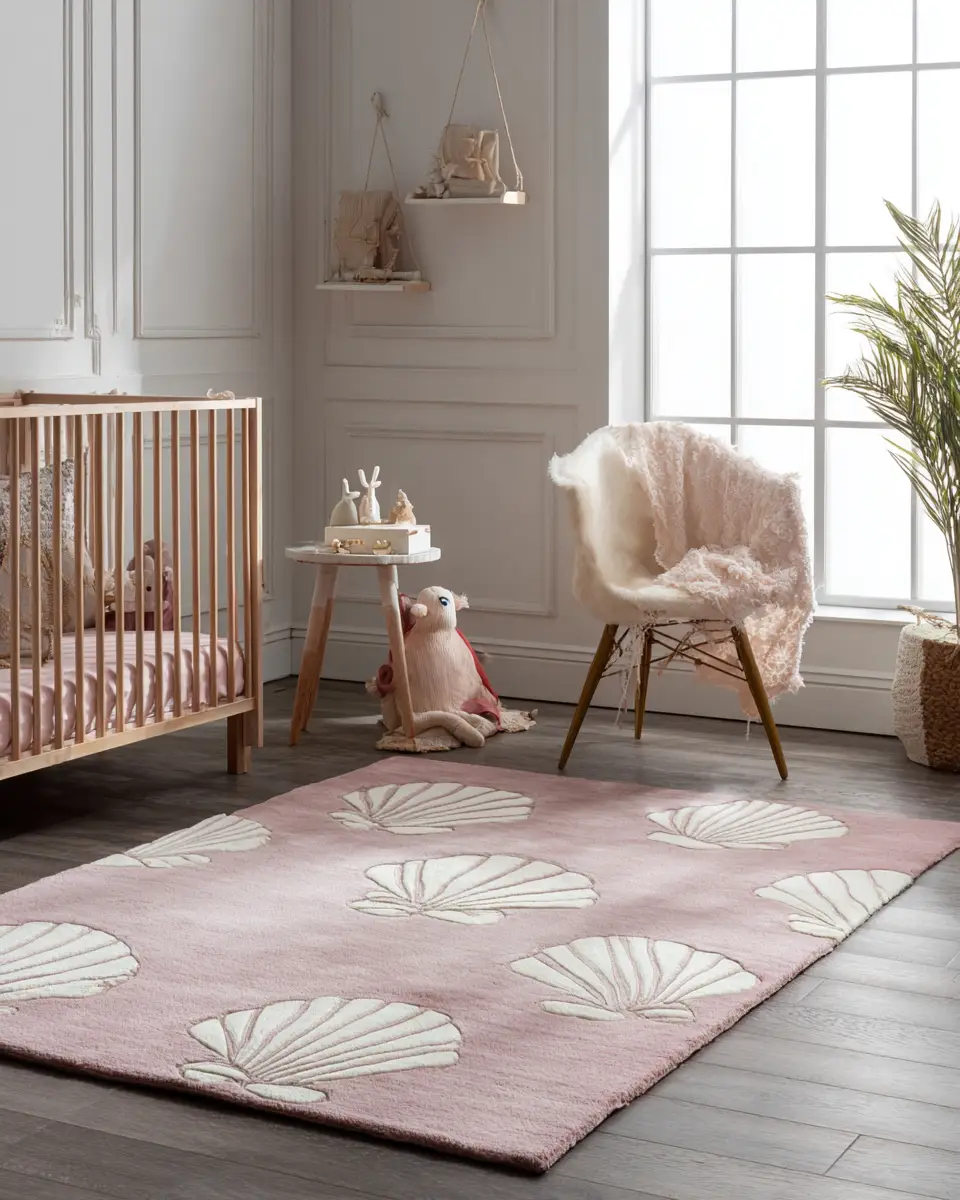 Dusty Rose Coastal Nursery Decor Ideas