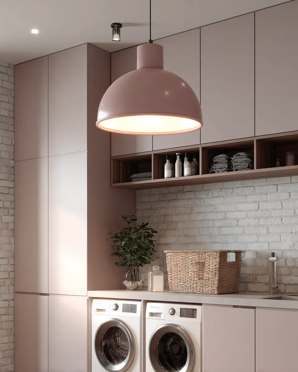 Dusty Rose Contemporary Laundry Room Decor Ideas