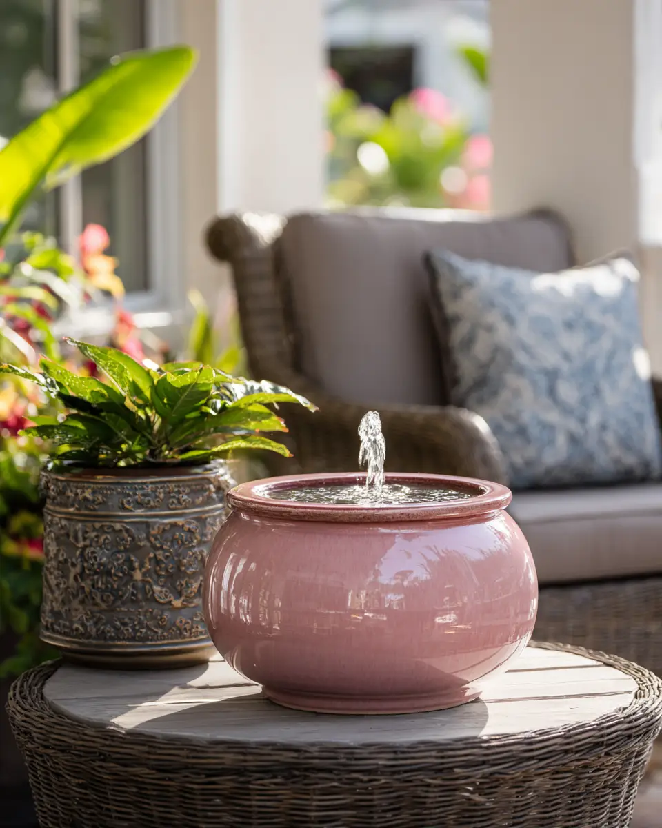 Dusty Rose Eclectic Porch Decor Ideas