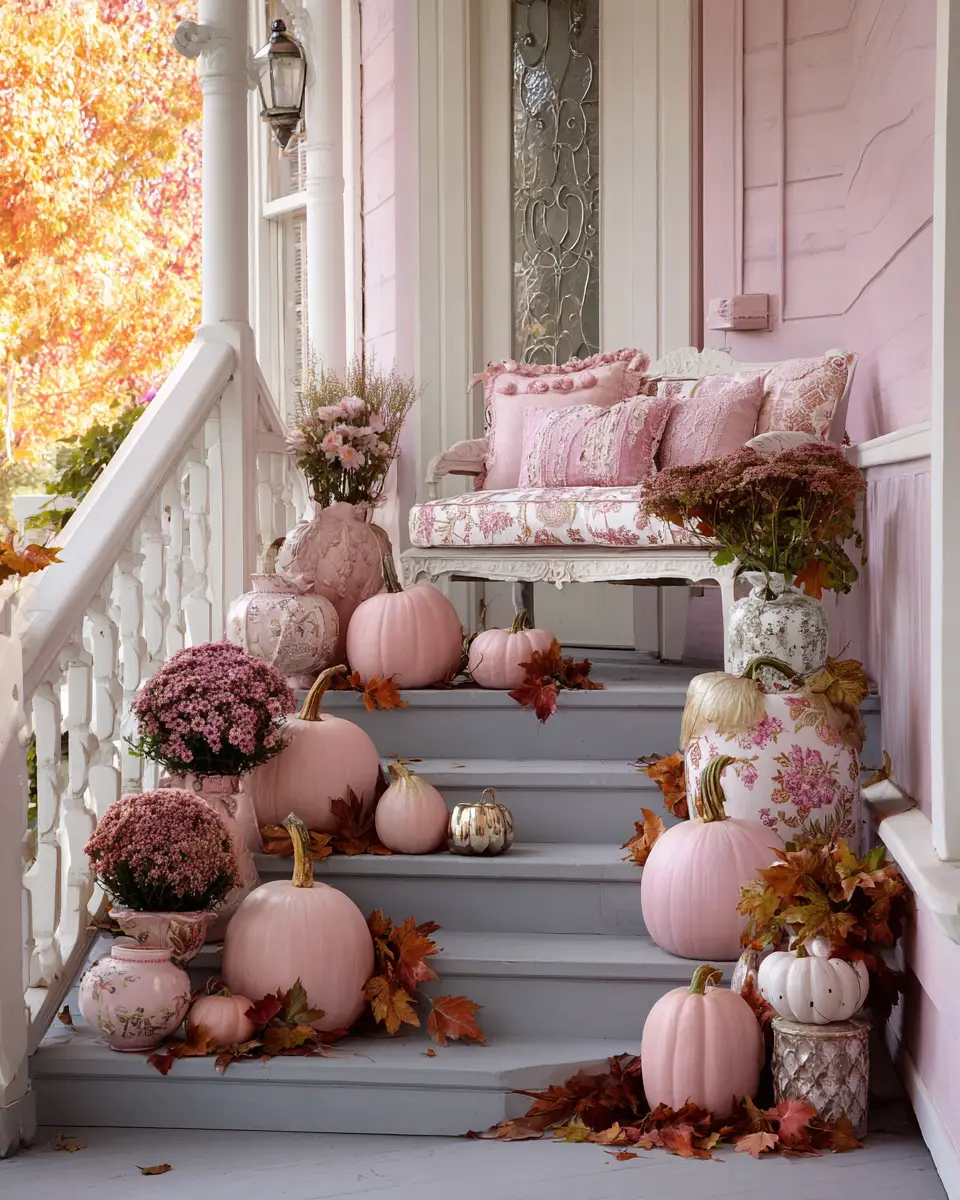 Dusty Rose Eclectic Porch Decor Ideas
