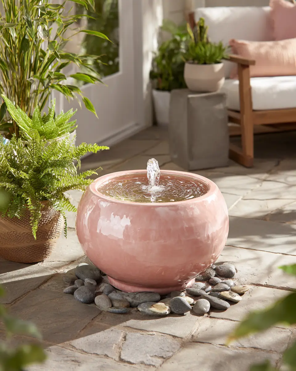 Dusty Rose Eclectic Porch Decor Ideas