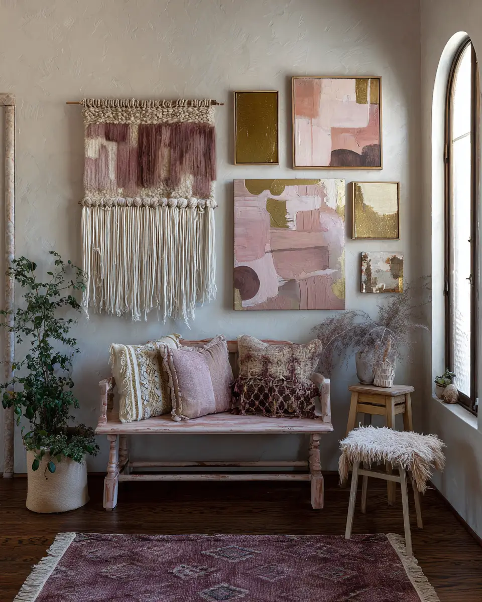 Dusty Rose Eclectic Porch Decor Ideas
