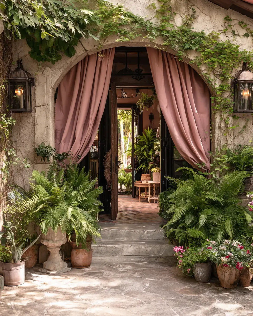 Dusty Rose Eclectic Porch Decor Ideas