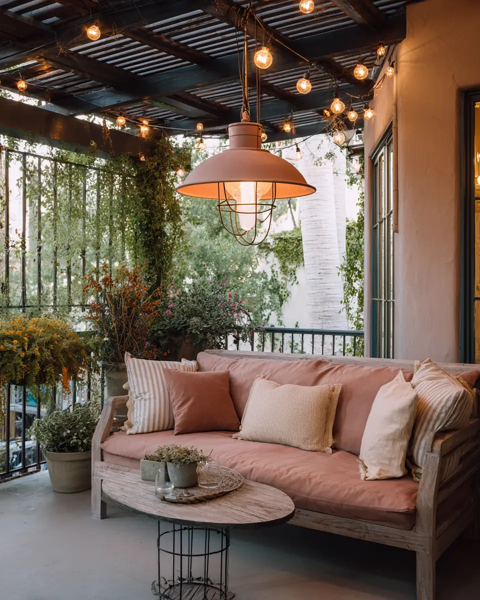 Dusty Rose Eclectic Porch Decor Ideas