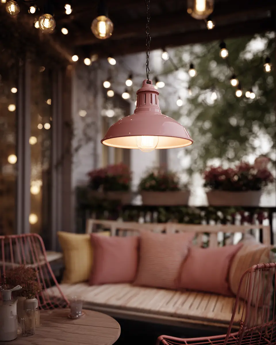 Dusty Rose Eclectic Porch Decor Ideas