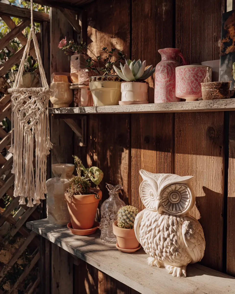 Dusty Rose Eclectic Porch Decor Ideas