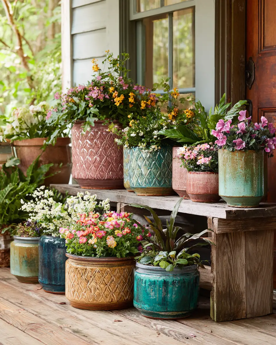 Dusty Rose Eclectic Porch Decor Ideas