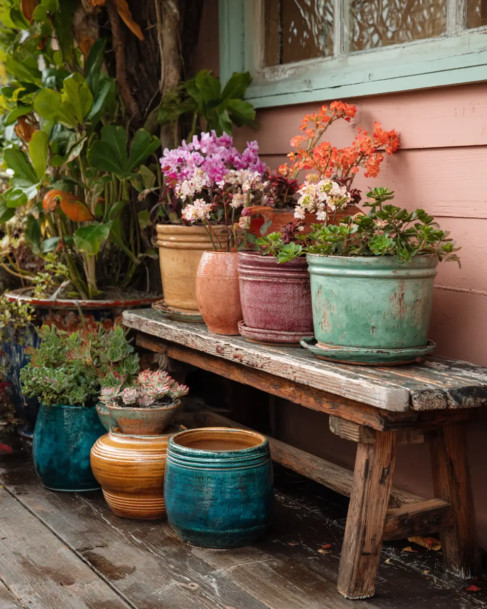 Dusty Rose Eclectic Porch Decor Ideas