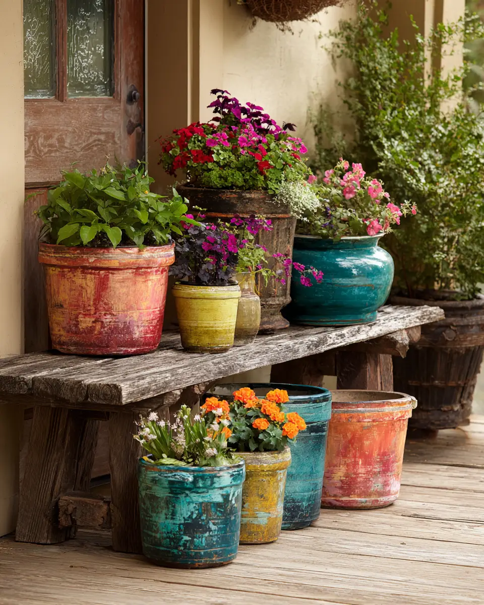 Dusty Rose Eclectic Porch Decor Ideas