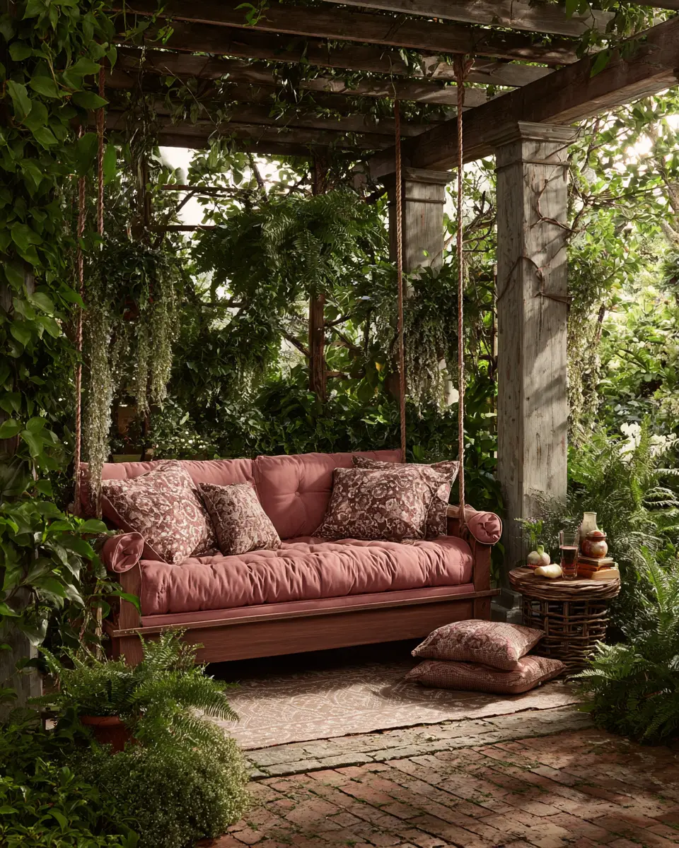 Dusty Rose Eclectic Porch Decor Ideas