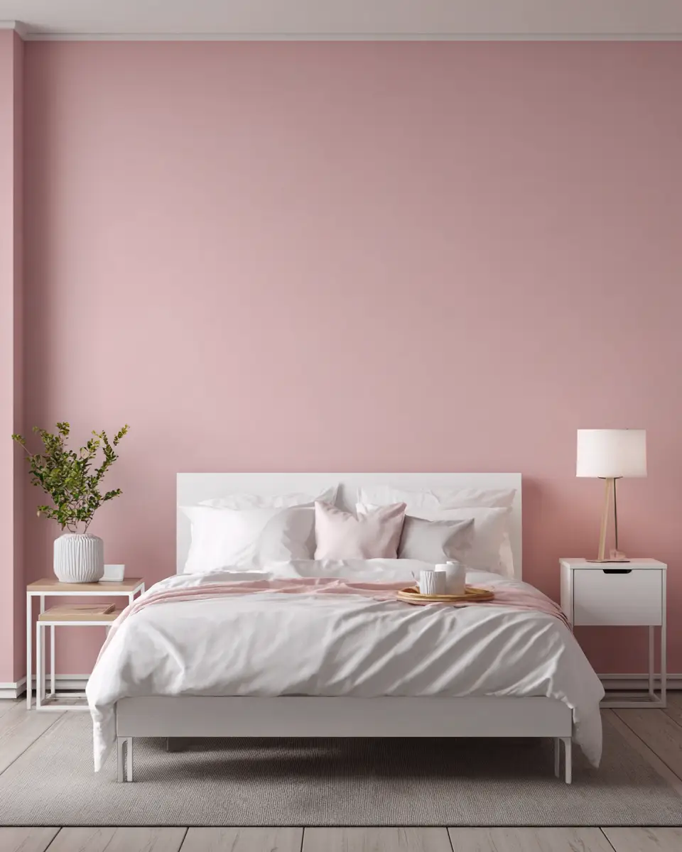 Dusty Rose Minimalist Bedroom Decor Ideas