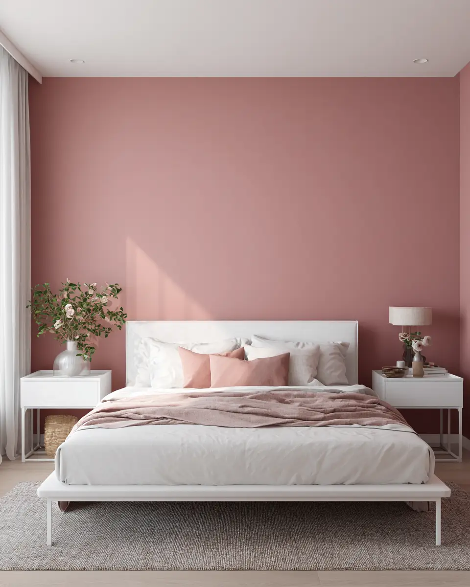Dusty Rose Minimalist Bedroom Decor Ideas