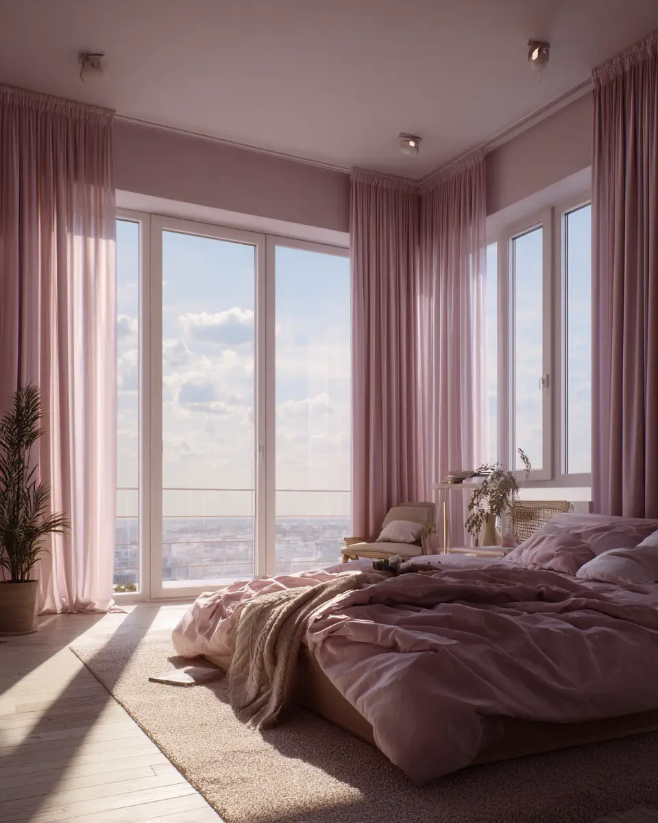 Dusty Rose Minimalist Bedroom Decor Ideas