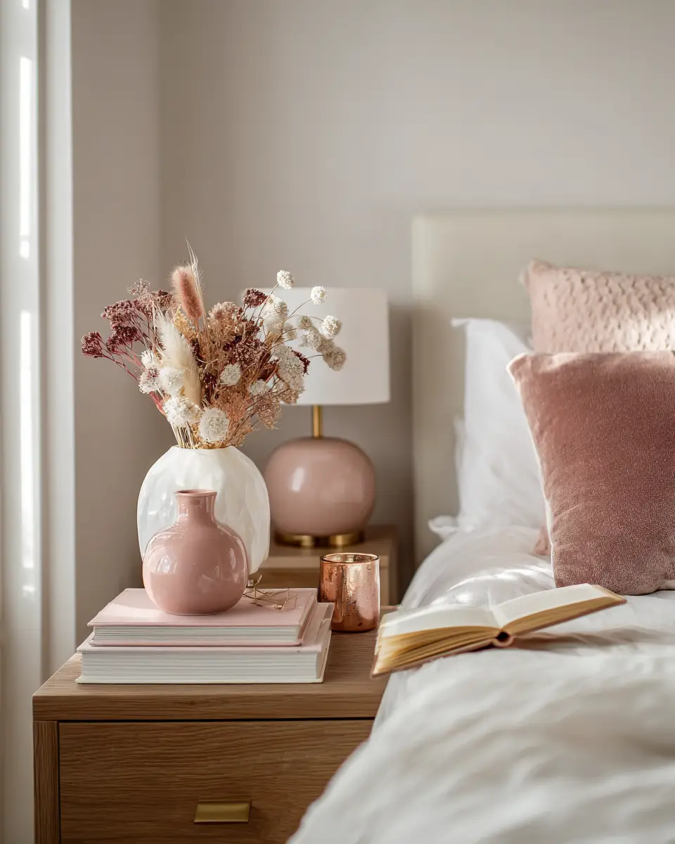 Dusty Rose Minimalist Bedroom Decor Ideas