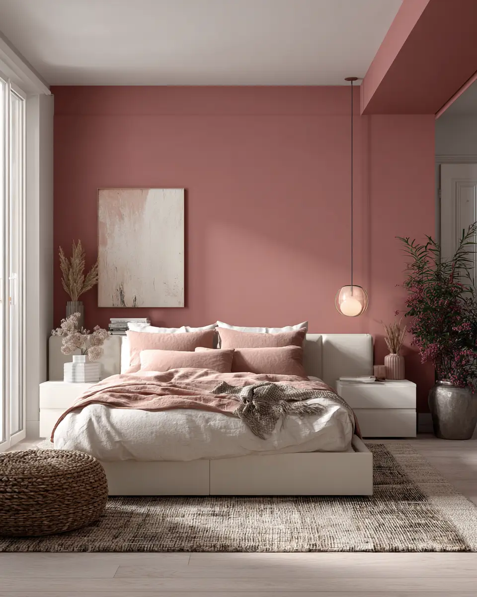 Dusty Rose Minimalist Bedroom Decor Ideas