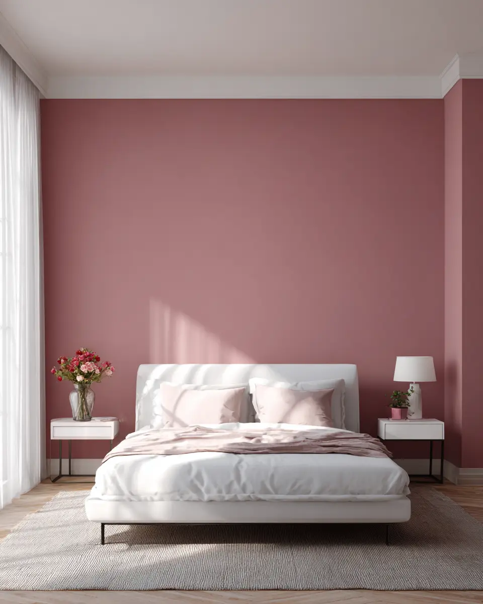 Dusty Rose Minimalist Bedroom Decor Ideas