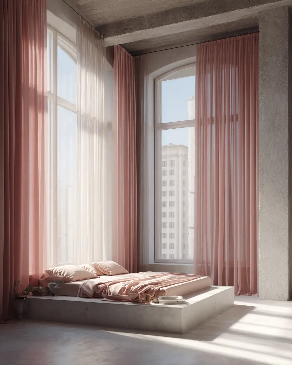 Dusty Rose Minimalist Bedroom Decor Ideas