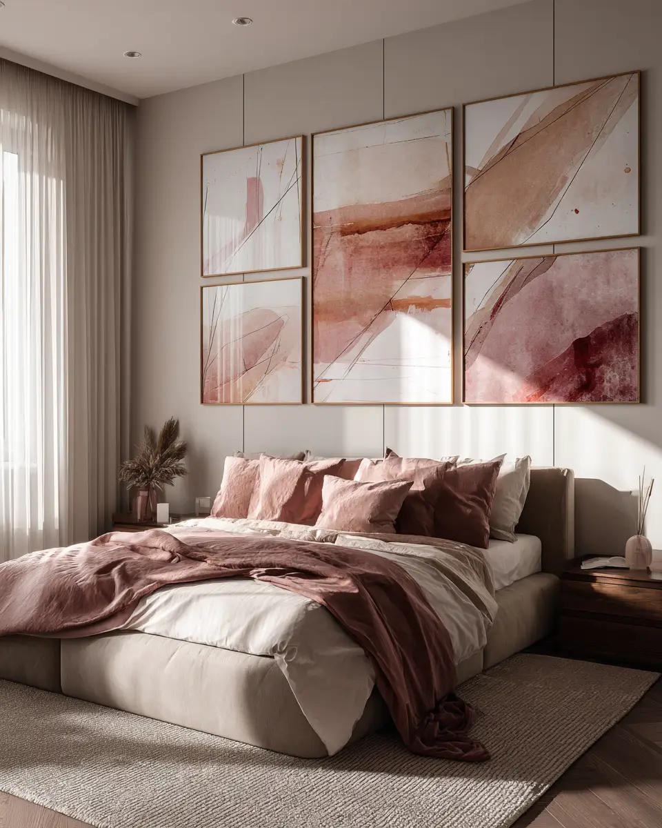 Dusty Rose Minimalist Bedroom Decor Ideas