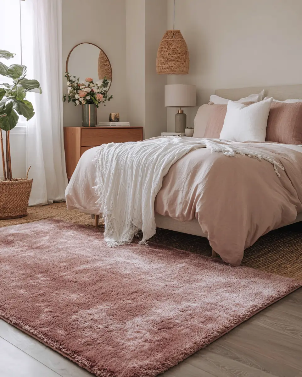 Dusty Rose Minimalist Bedroom Decor Ideas