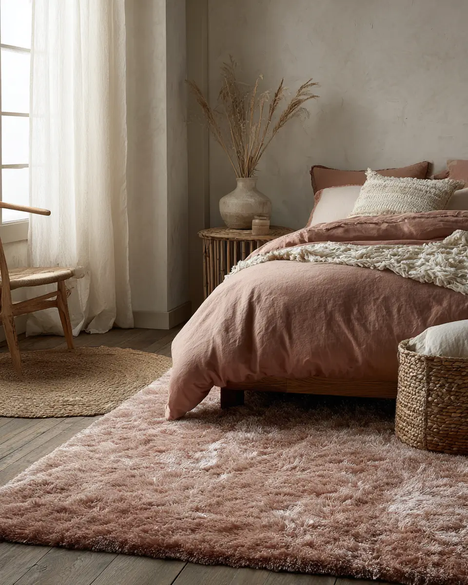 Dusty Rose Minimalist Bedroom Decor Ideas