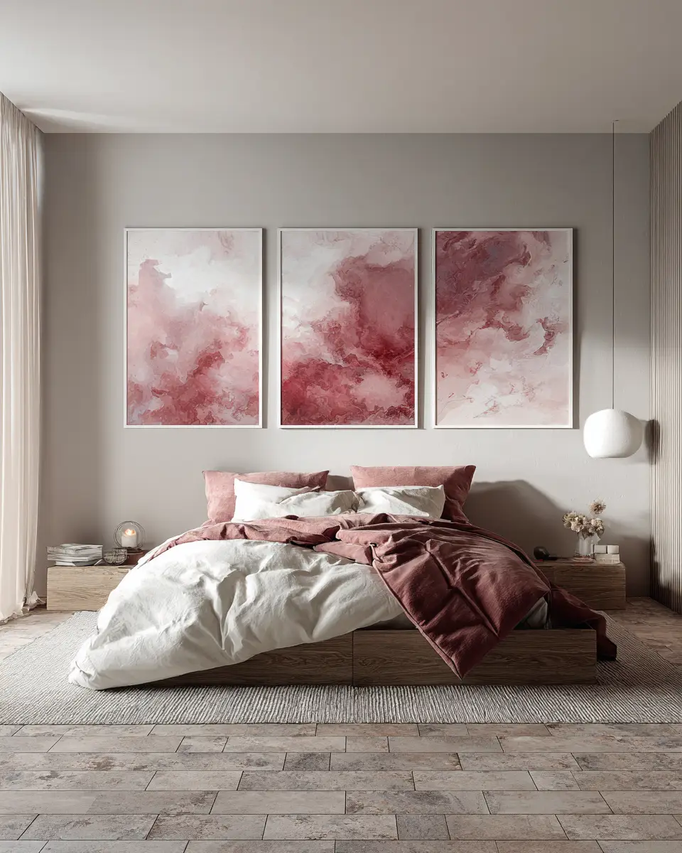 Dusty Rose Minimalist Bedroom Decor Ideas