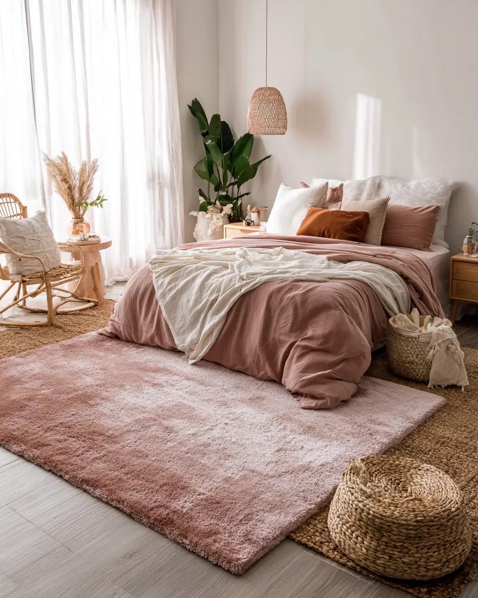 Dusty Rose Minimalist Bedroom Decor Ideas