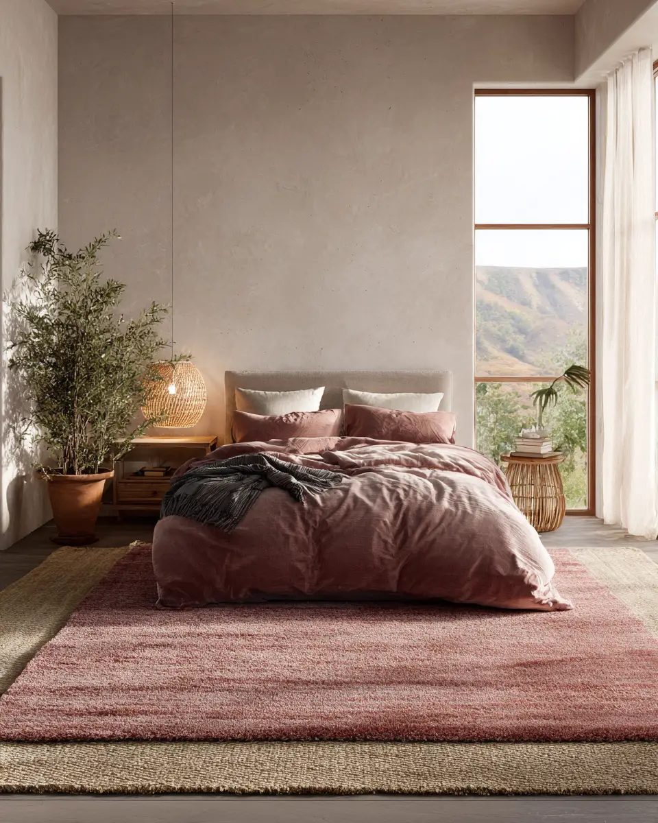 Dusty Rose Minimalist Bedroom Decor Ideas