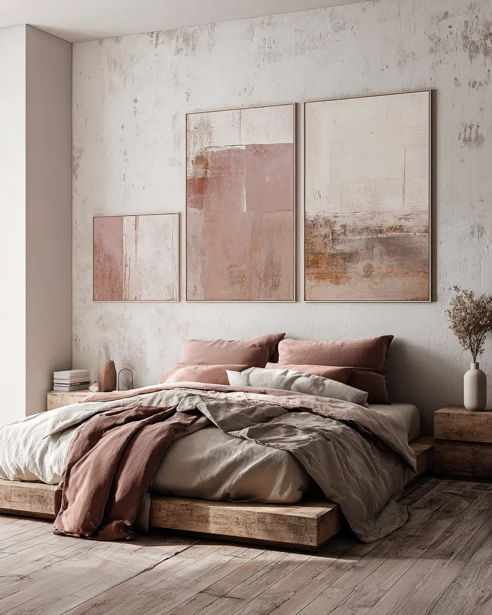 Dusty Rose Minimalist Bedroom Decor Ideas