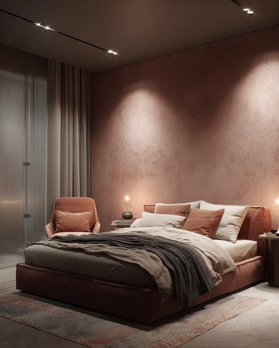Dusty Rose Minimalist Bedroom Decor Ideas