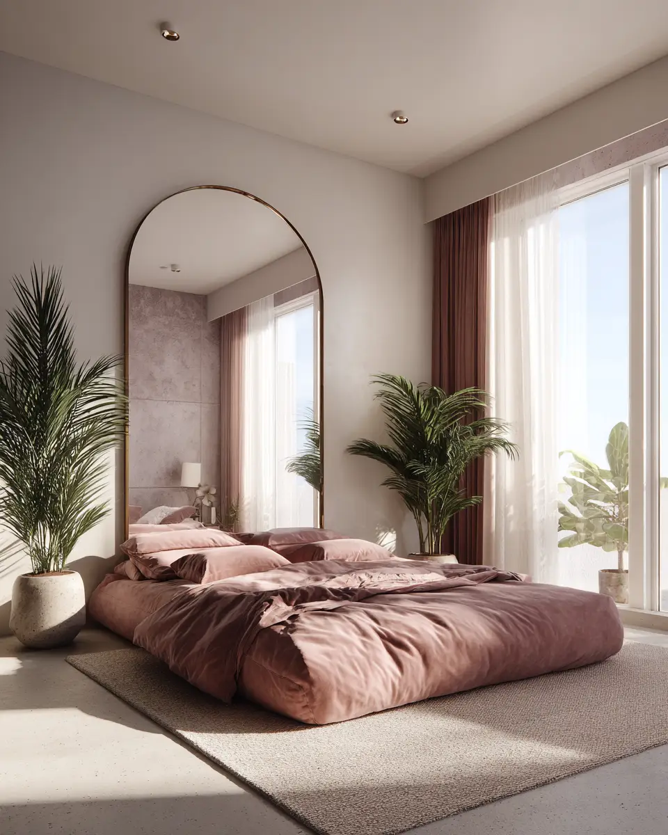 Dusty Rose Minimalist Bedroom Decor Ideas