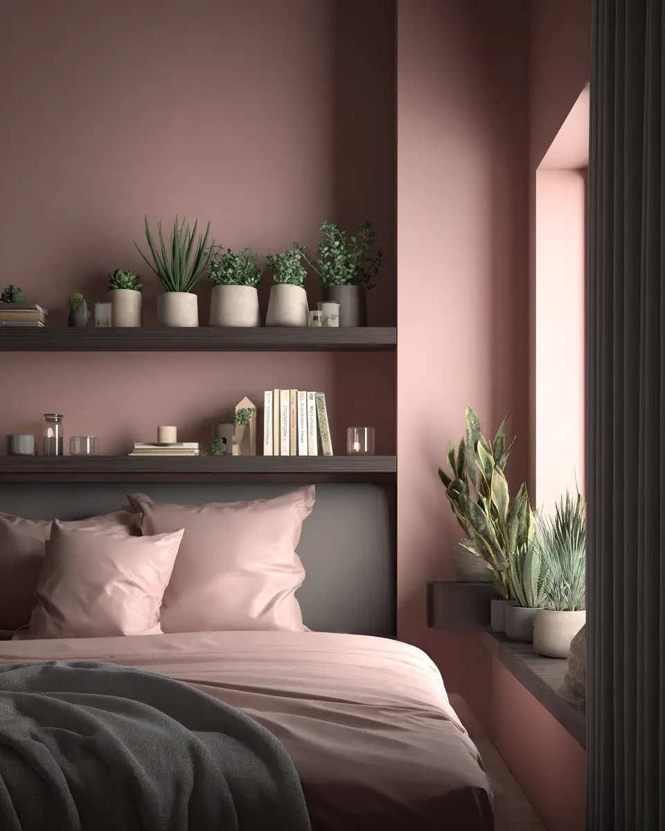 Dusty Rose Minimalist Bedroom Decor Ideas