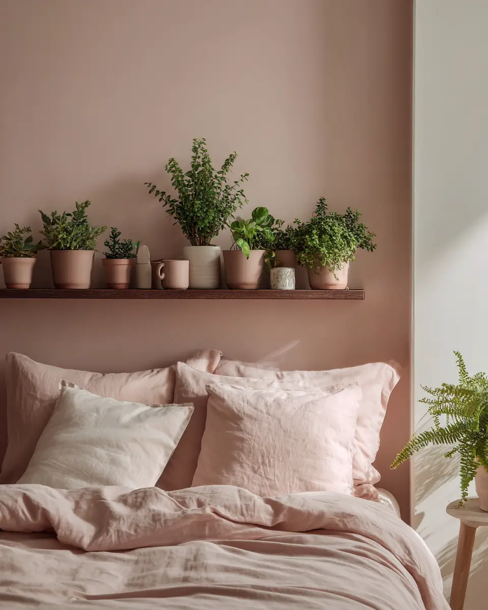 Dusty Rose Minimalist Bedroom Decor Ideas
