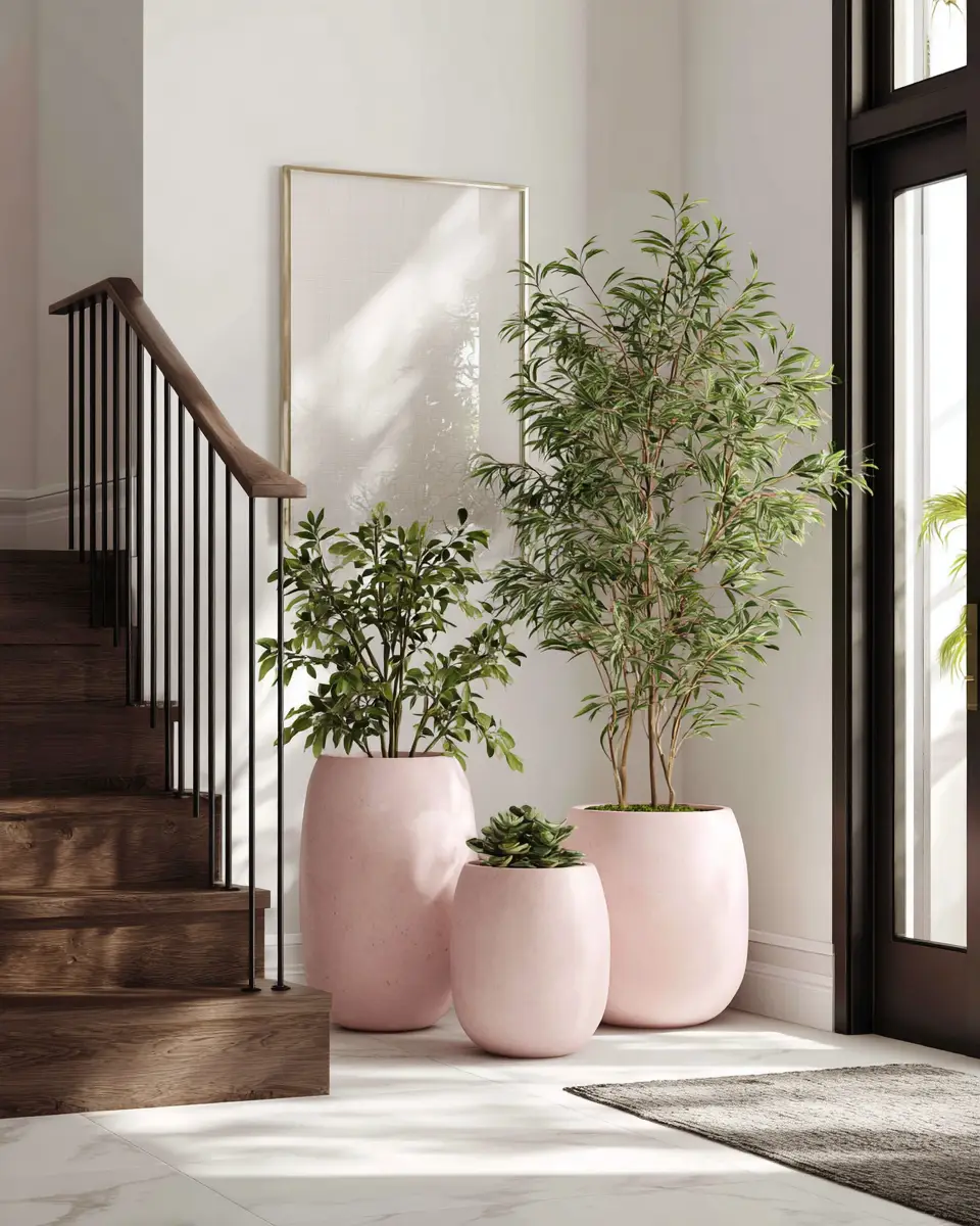 Dusty Rose Minimalist Entryway Decor Ideas