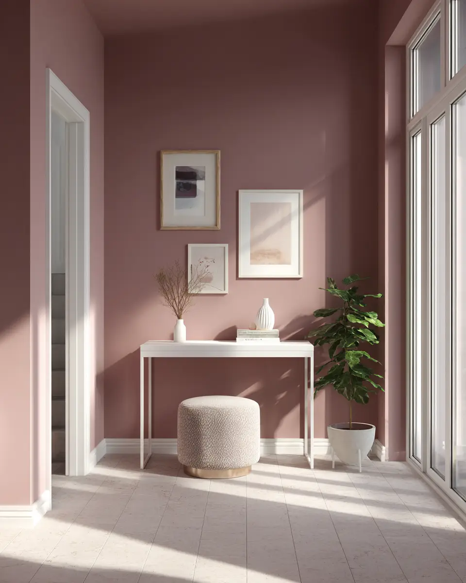 Dusty Rose Minimalist Entryway Decor Ideas
