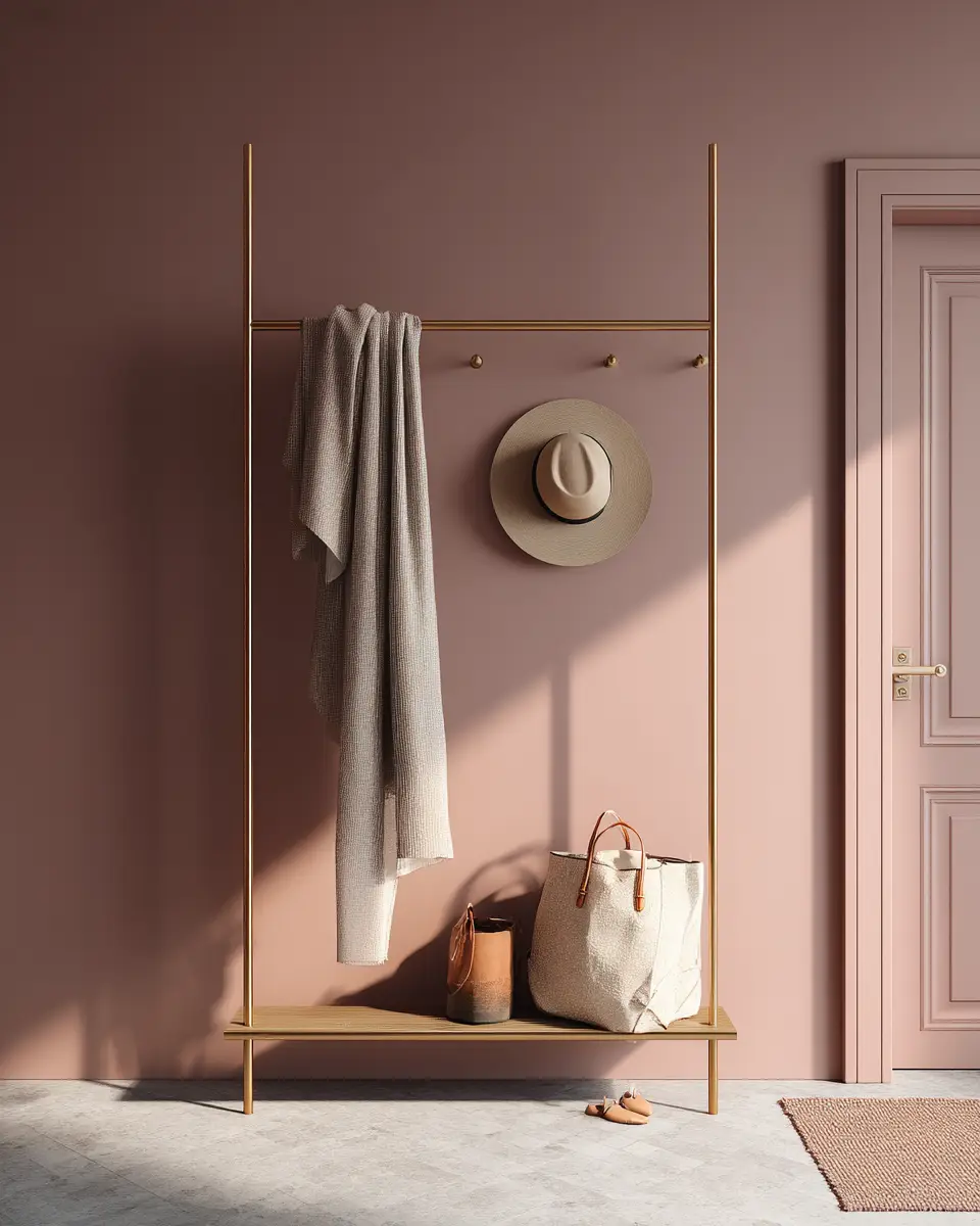 Dusty Rose Minimalist Entryway Decor Ideas